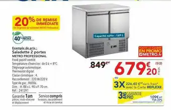 METRO Saladette 2 Portes Metro Professional offre