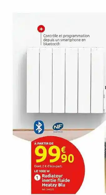 Radiateur Inertie Fluide Heatzy Blu