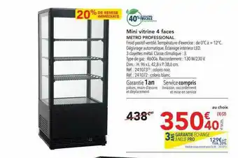 METRO Mini Vitrine 4 Faces Metro Professional offre