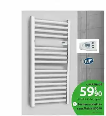 Mr Bricolage Sèche-serviettes Sans Fluide 500 W offre