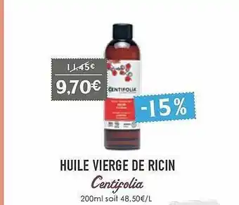 Naturalia Huile Vierge De Ricin Centifolia offre