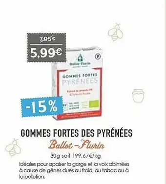 Gommes Fortes Des Pyrénées Ballot-flurin