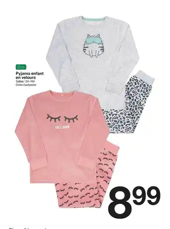 Zeeman Pyjama Enfant En Velours offre