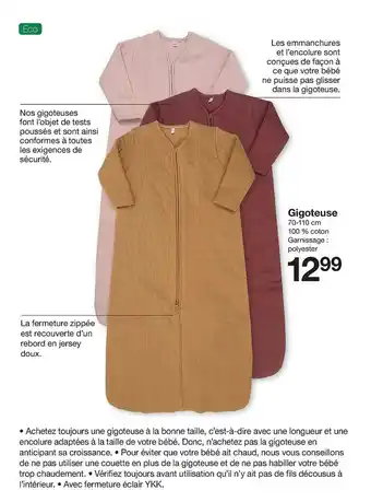 Zeeman Gigoteuse offre