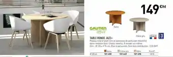 Hyperburo Table Ronde Jazz+ Gautier Office offre