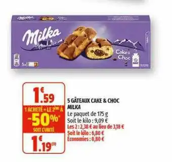5 Gâteaux Cake & Choc Milka