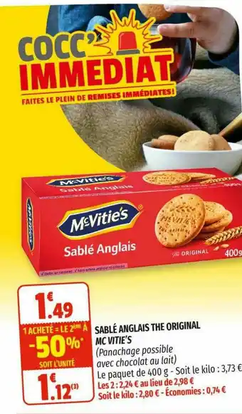 Coccinelle Supermarché Sablé Anglais The Original Mc Vitie's offre