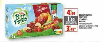 Coccinelle Supermarché Dessert Fruitier Pom'potes Les Inédits Materne offre