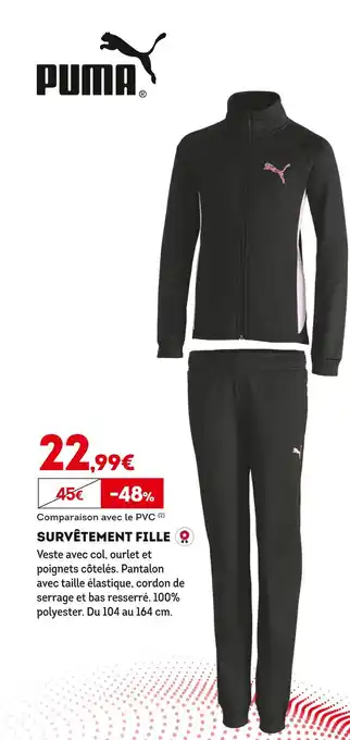 Sport 2000 PUMA SURVÊTEMENT FILLE offre