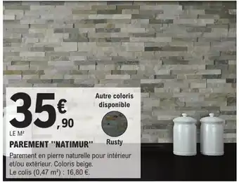 E.Leclerc Brico Parement "natimur" offre