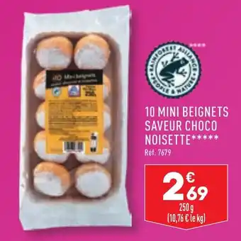 ALDI 10 mini beignets saveur choco noisette offre