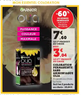 Hyper U OLIA Coloration permanente sans ammoniaque offre