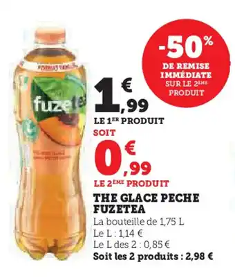 Hyper U FUZETEA The glace peche offre
