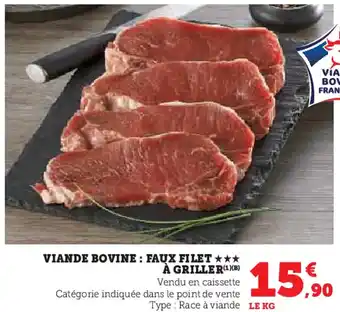 Hyper U Viande bovine: faux filet à griller offre