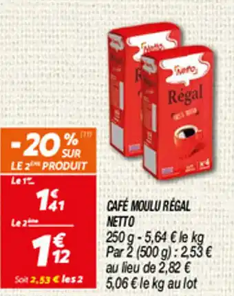 Netto NETTO Café moulu régal offre