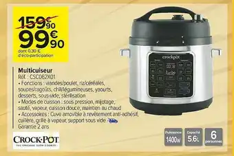Carrefour Market Multicuiseur Crock.pot offre