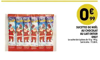 Supeco Sucettes de Noël Au Chocolat Au Lait Entier offre