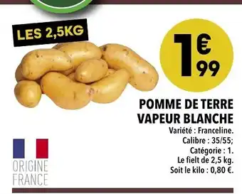 Supeco Pomme de Terre Vapeur Blanche offre