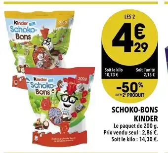 Supeco Schoko-Bons Kinder offre