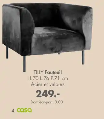 Casa Tilly Fauteuil offre