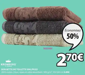 JYSK Serviette de Toilette Malpaso offre