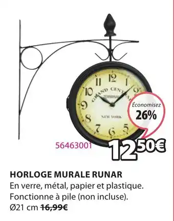 JYSK Horloge Murale Runar offre