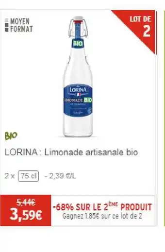 Chronodrive Lorina : Limonade Artisanale Bio offre