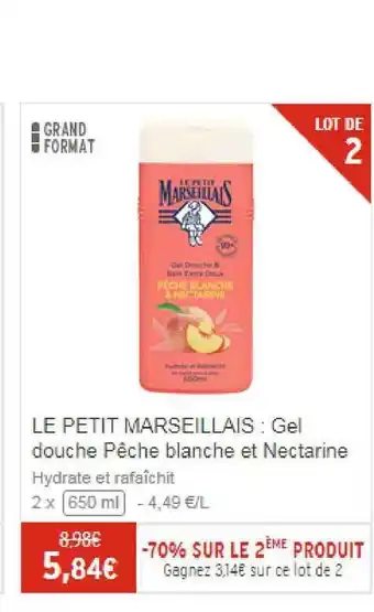 Le Petit Marseillais : Gel Douche Pêche Blanche Et Nectarine