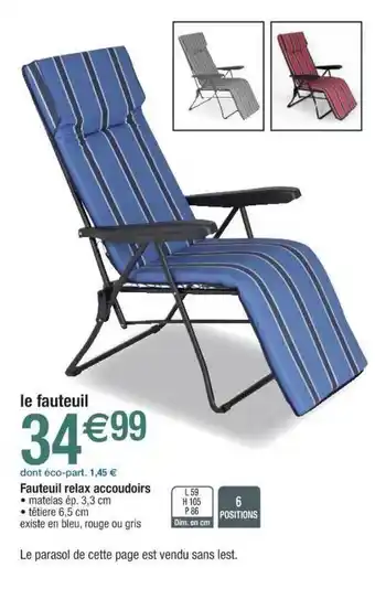 Fauteuil Relax Accoudoirs