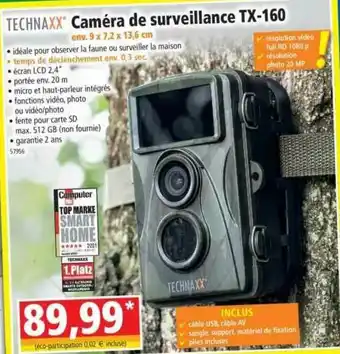 Norma Caméra De Surveillance Tx-160 Technaxx offre