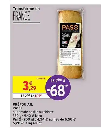 Intermarché Préfou Ail Paso offre