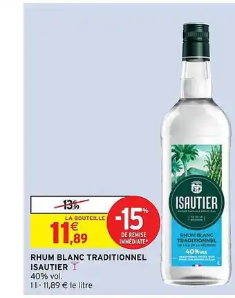 Rhum Blanc Traditionnel Isautier