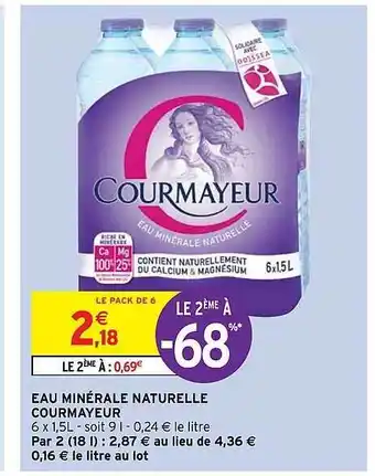 Intermarché Eau Minérale Naturelle Courmayeur offre