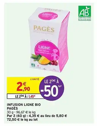 Infusion Ligne Bio Pagès