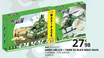 Ez blox expert army hélico + tank maxi pack.