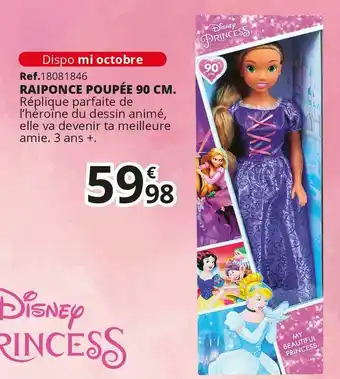 Disney raiponce poupée 90 cm.