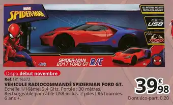 Maxi Toys Véhicule radiocommandé spiderman ford gt. offre