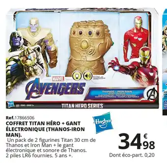 Maxi Toys Coffret titan héro + gant électronique (thanos-iron man) offre