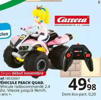 Carrera véhicule peach quad.
