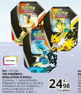 Tin pokébox - evolution d’evoli