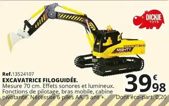 Dickie toys excavatrice filoguidée
