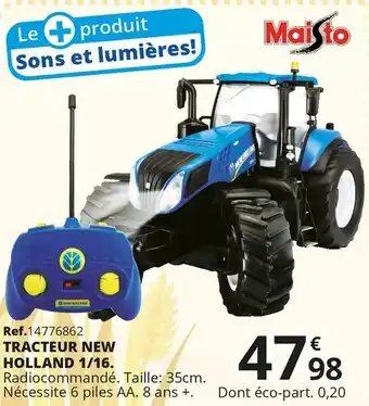 Maisto tracteur new holland 1/16.
