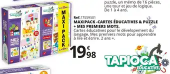 Maxipack -cartes éducatives & puzzle + mes premiers mots.