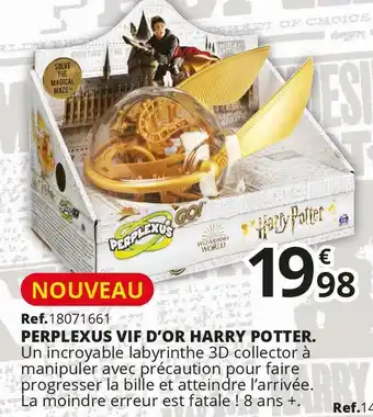 Maxi Toys Harry potter perplexus vif d’or. offre