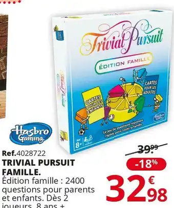 Maxi Toys Trivial pursuit famille. offre