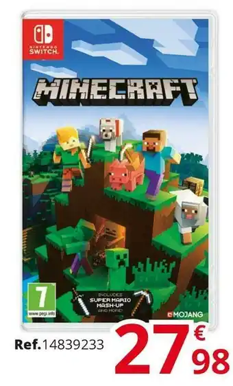 Maxi Toys Minecroft jeu switch nintendo offre