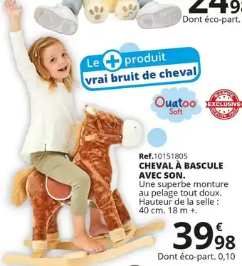 Promo Cheval a bascule avec son. chez Maxi Toys