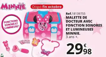 Disney malette de docteur avec fonction sonores et lumineuses minnie.