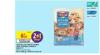 Intermarché Cocktail De Fruits De Mer 100% Durable Surgelé Escal offre