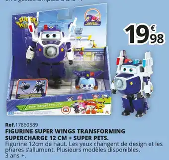 Figurine super wings transforming supercharge 12 cm + super pets.